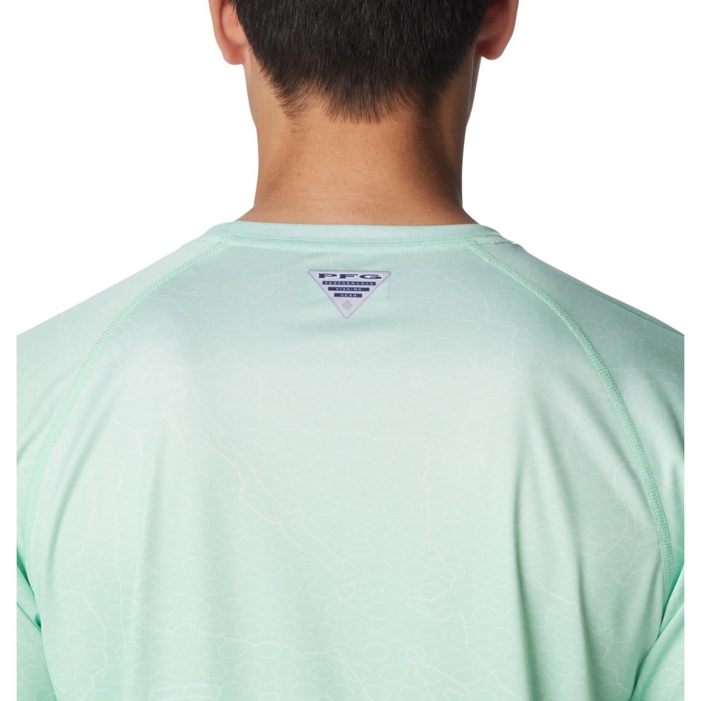 Columbia Super Terminal Tackle PFG Long Sleeve Men's Med Ocean Mint 2069251367 - Picture 5 of 6